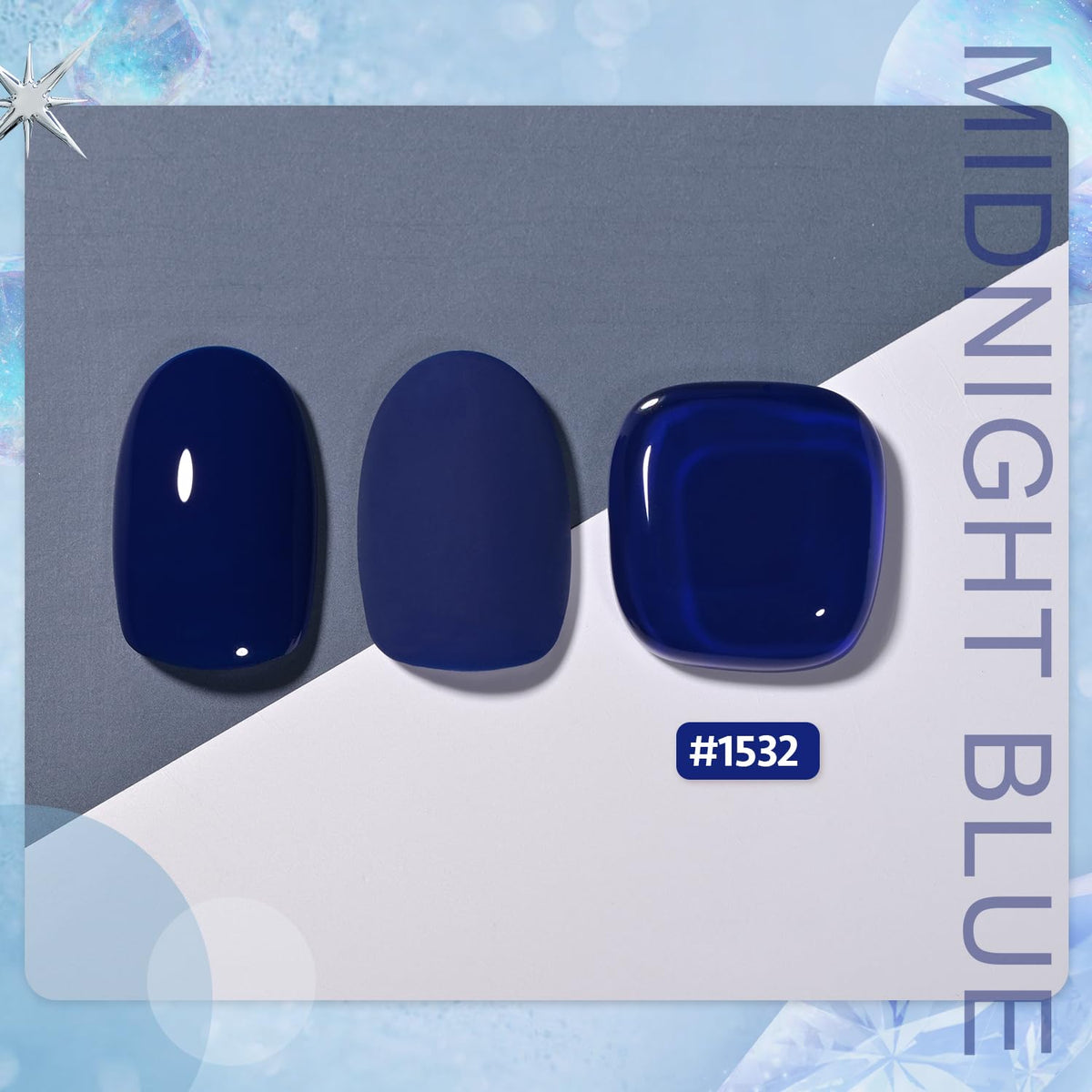 GAOY Deep Blue Gel Nail Polish 16ml close-up of the cap