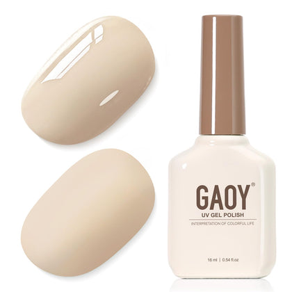 GAOY Gel Nail Polish 16ml beige bottle front view