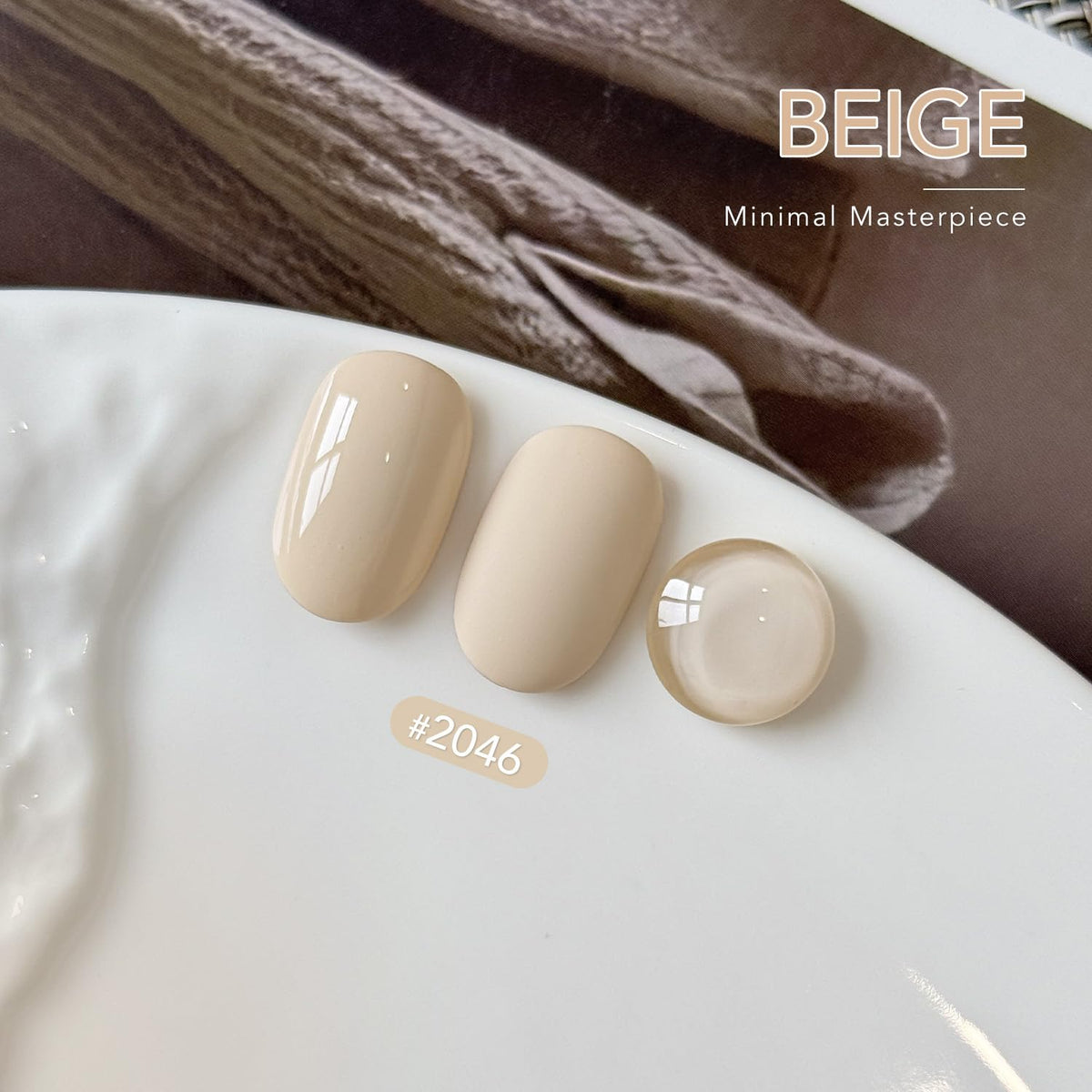 GAOY Gel Nail Polish 16ml beige bottle side view