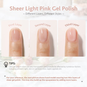 GAOY gel nail polish bottle with translucent colour