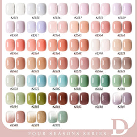 GAOY Gel Nail Polish bottles with glossy and matte top coat