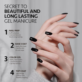 GAOY Gel Nail Polish Kit with UV lamp setup