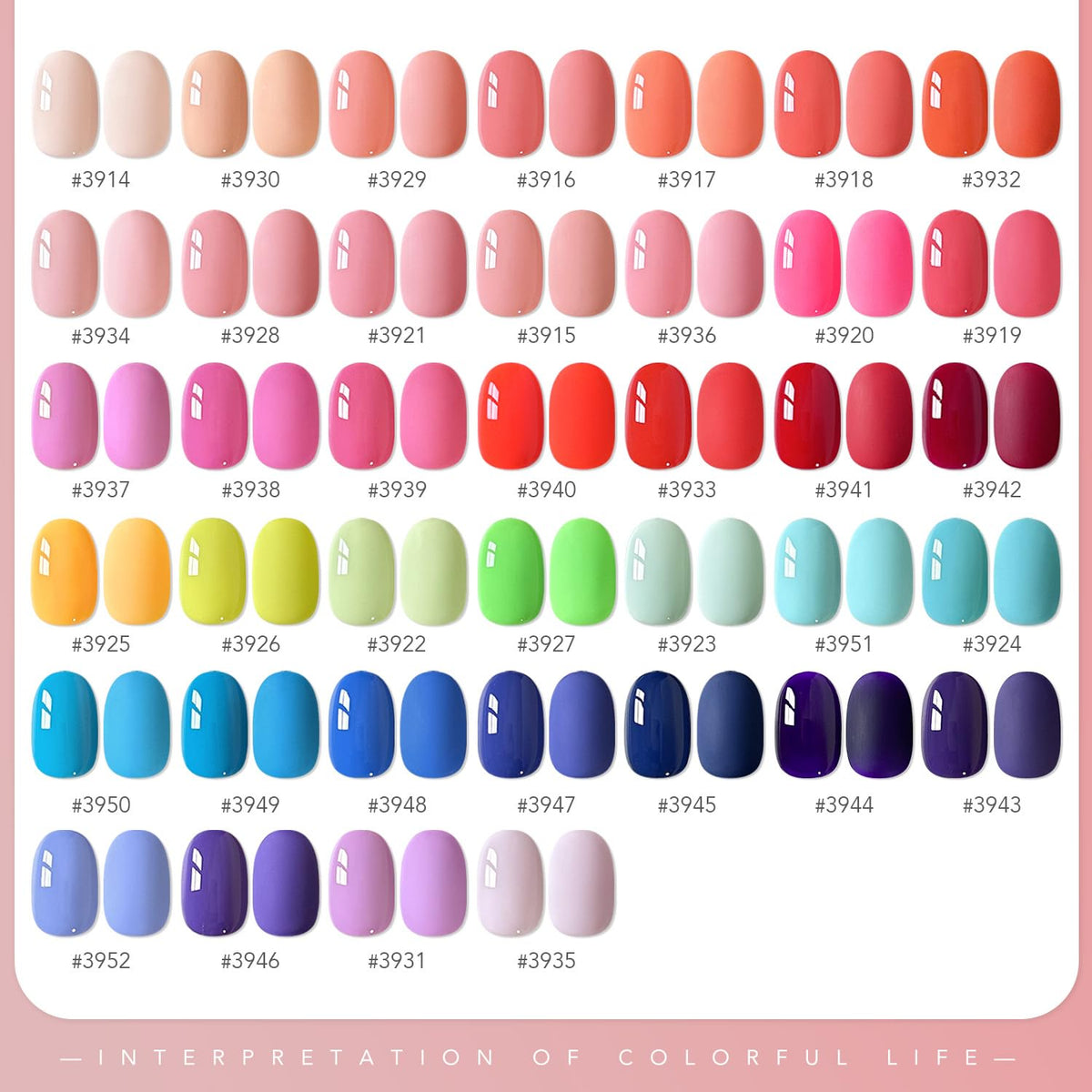 GAOY gel nail polish set packaging with vibrant colours