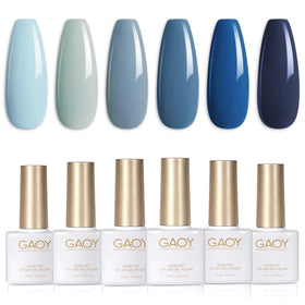 GAOY Gel Nail Polish Set with six colours front view