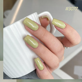 GAOY gel polish in Sage Green shade on a nail