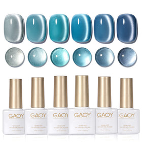 GAOY Gel Polish Set including Royal Navy Blue and Tropical Sea colours
