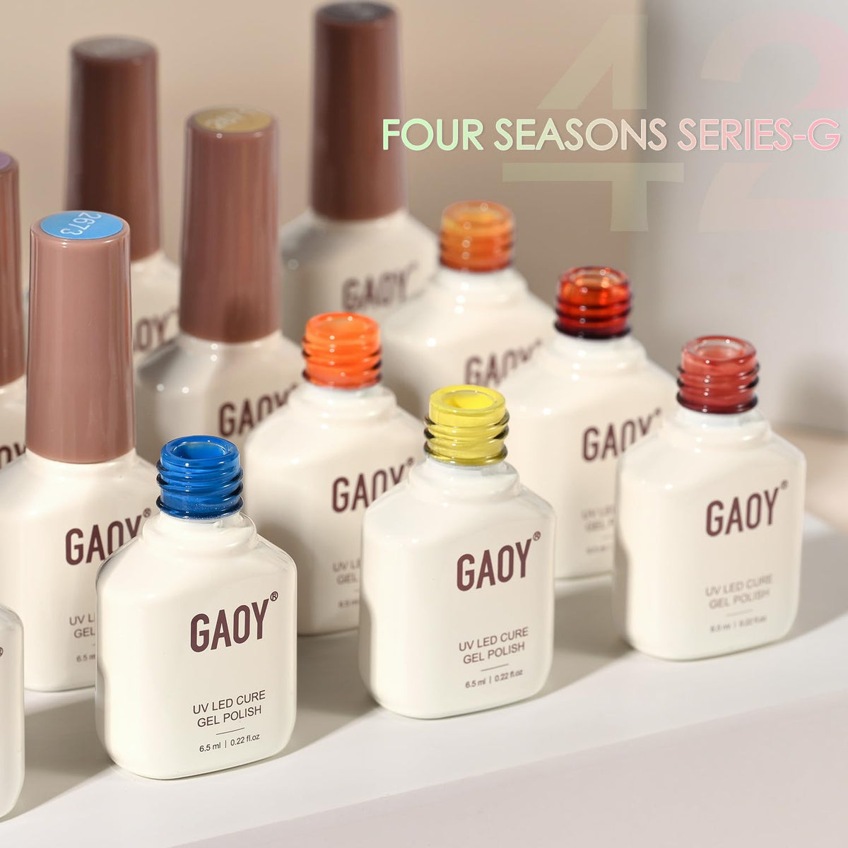 GAOY gel polish set with base and top coats included