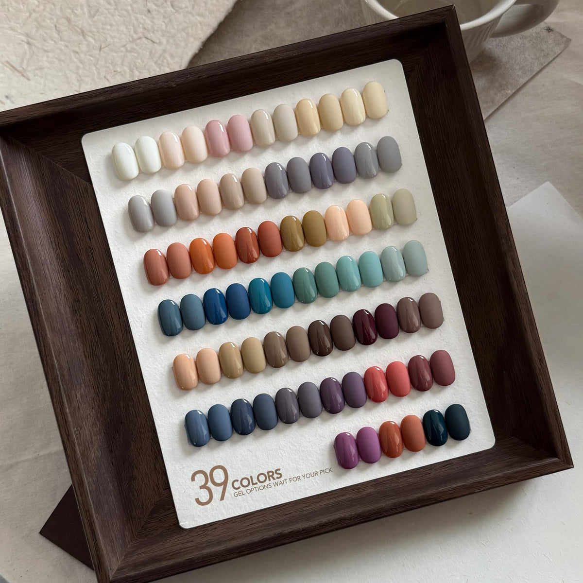 GAOY gel polish set with glossy and matte top coats