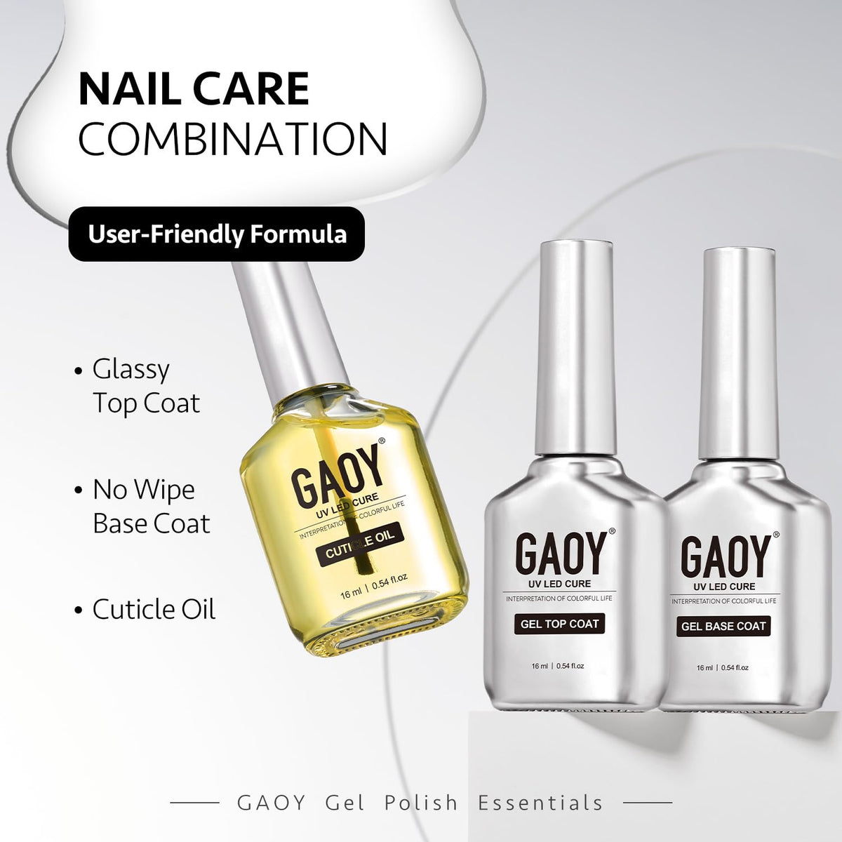 GAOY Gel Top Coat curing under UV light