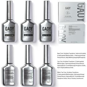 GAOY Gel Top Coat Set packaging with product information