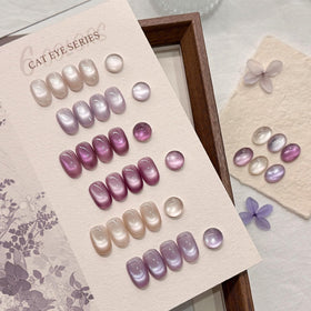 GAOY Glitter Cat Eye Gel Nail Polish application process