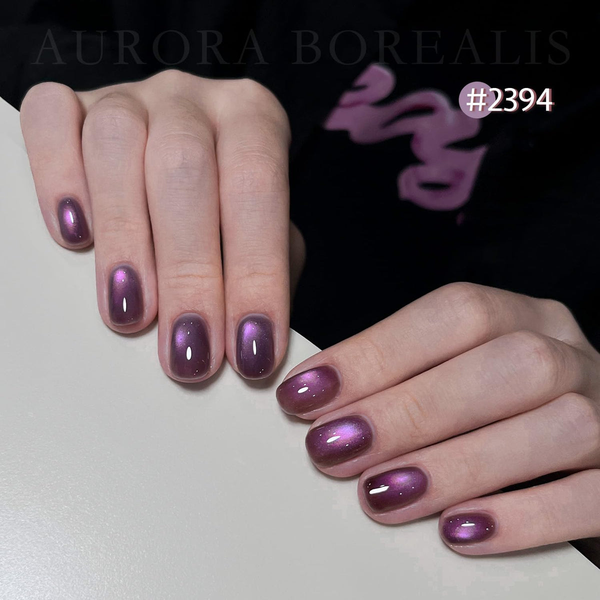GAOY Glitter Cat Eye Gel Nail Polish application scene