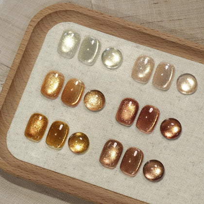 GAOY Glitter Cat Eye Gel Nail Polish Set 6 Colours front view