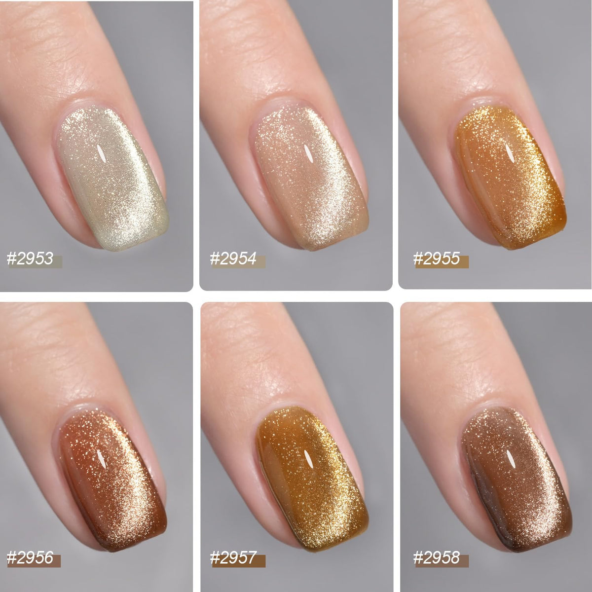 GAOY Glitter Cat Eye Gel Nail Polish Set packaging