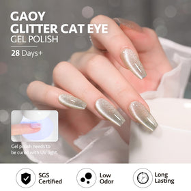 GAOY Glitter Cat Eye Gel Nail Polish Set packaging