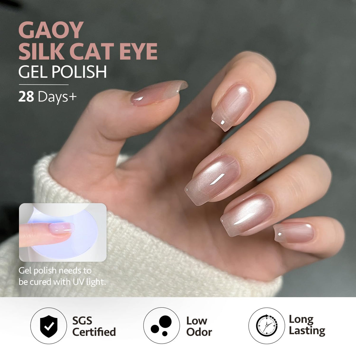 GAOY Glitter Cat Eye Gel Polish set packaging