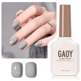 GAOY Gray Gel Nail Polish 16ml bottle front view