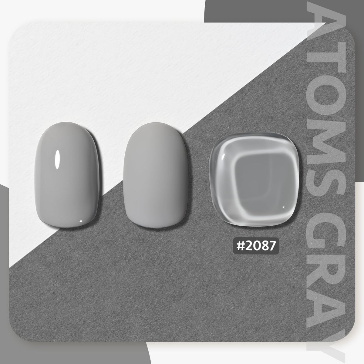 GAOY Gray Gel Nail Polish 16ml bottle side view