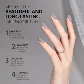 GAOY Gray Gel Nail Polish with UV lamp