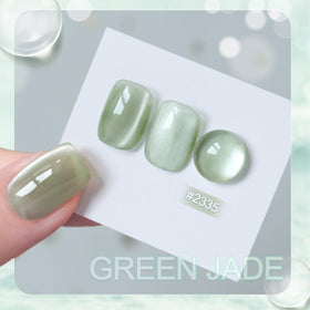 GAOY Green Cat Eye Gel Nail Polish with included magnet