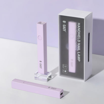 GAOY Handheld UV Light for Gel Nails in pale purple front view