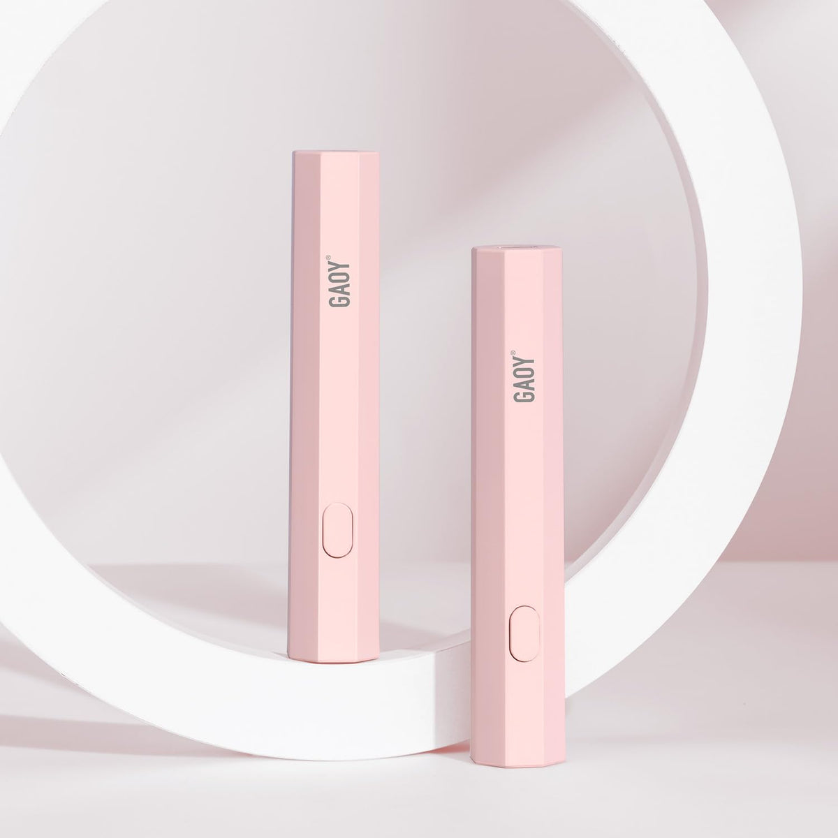 GAOY Handheld UV Light for Gel Nails in pink, front view