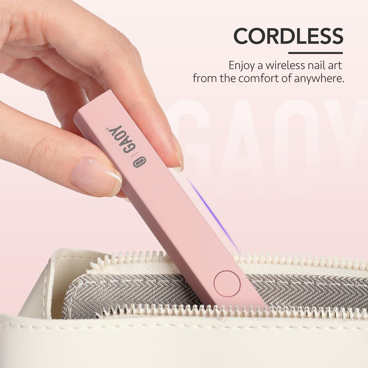 GAOY Handheld UV Light in use for nail art