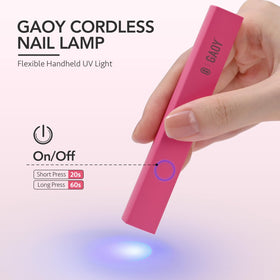 GAOY Handheld UV Light showing USB charging port