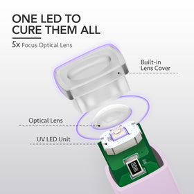 GAOY Handheld UV Light with gel nails curing under the lamp