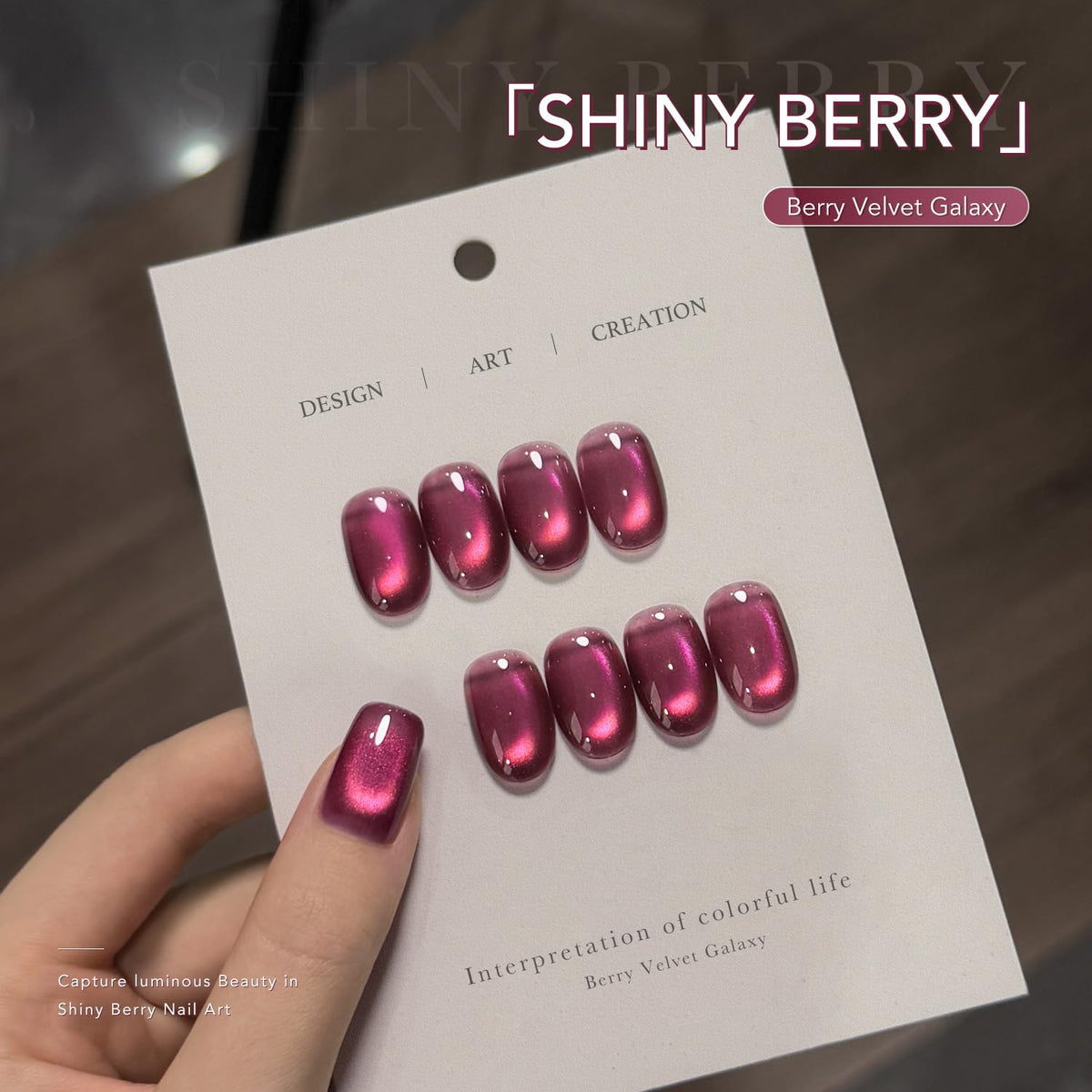 GAOY Hot Pink Cat Eye Gel Polish with magnet included