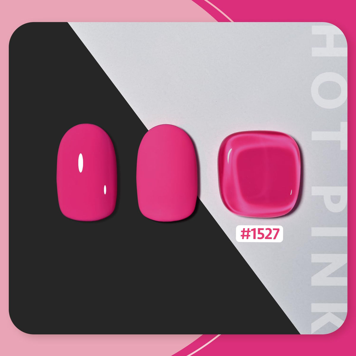 GAOY Hot Pink Gel Nail Polish 16ml bottle with cap