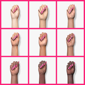 GAOY Hot Pink Gel Nail Polish curing under UV lamp