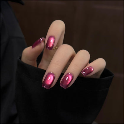 GAOY Hot Pink Glassy Cat Eye Gel Nail Polish 16ml front view