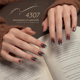 GAOY Iridescent Cat Eye Gel Nail Polish application process