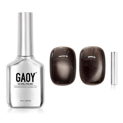 GAOY Jelly Black Cat Eye Gel Nail Polish 16ml front view