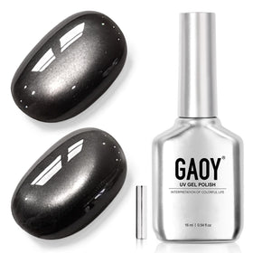 GAOY Jelly Black Cat Eye Gel Nail Polish 16ml front view