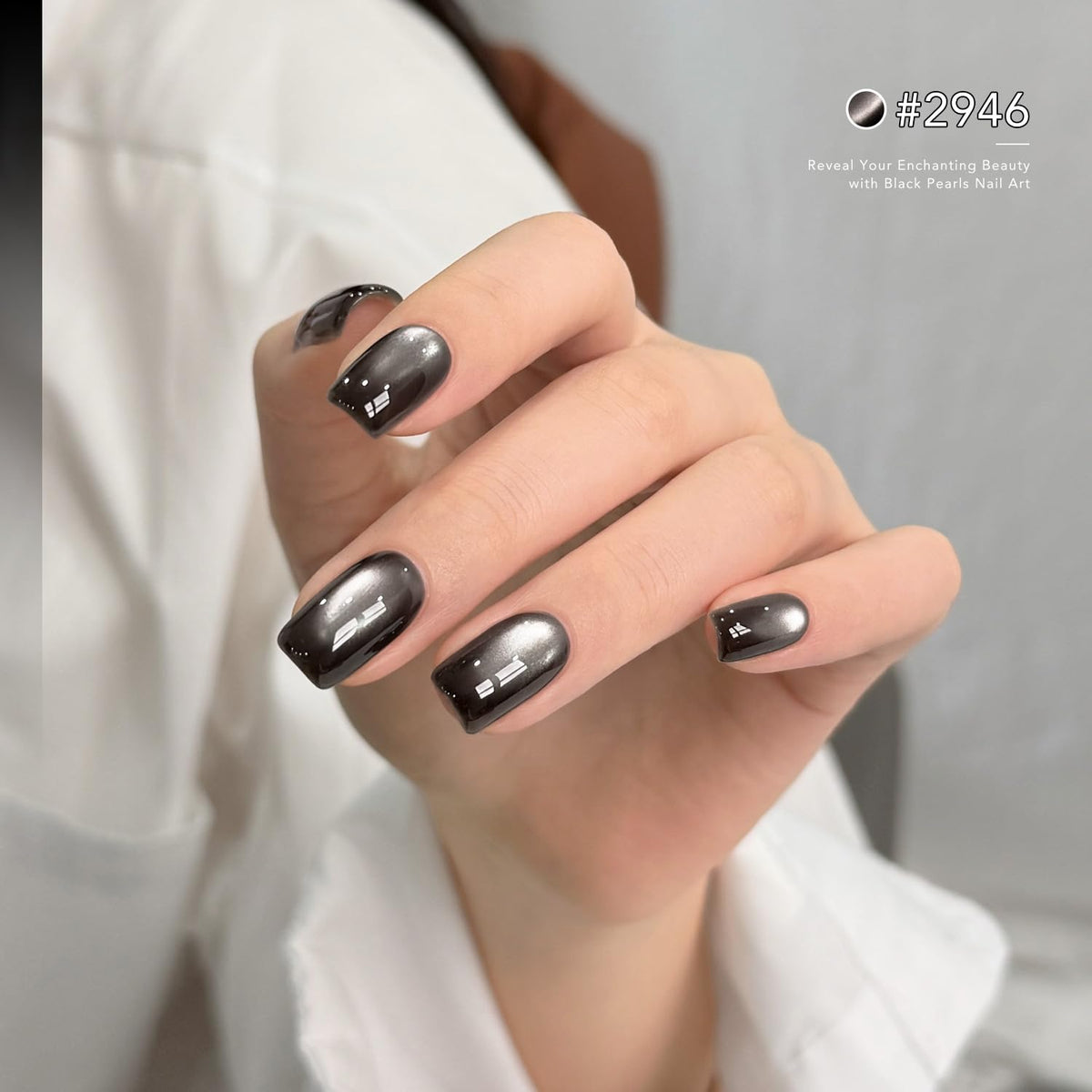 GAOY Jelly Black Cat Eye Gel Nail Polish 16ml packaging