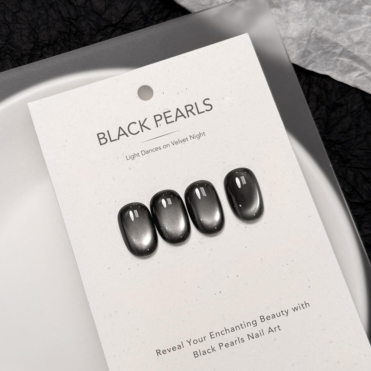 GAOY Jelly Black Cat Eye Gel Nail Polish 16ml with cat eye magnet