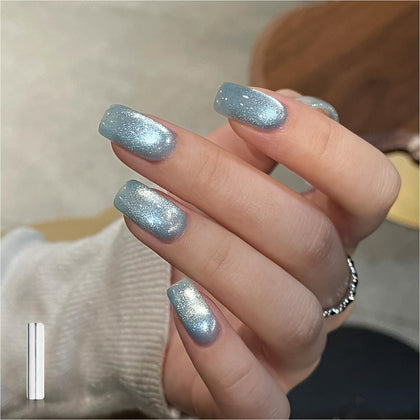 GAOY Jelly Blue Cat Eye Gel Nail Polish 16ml front view