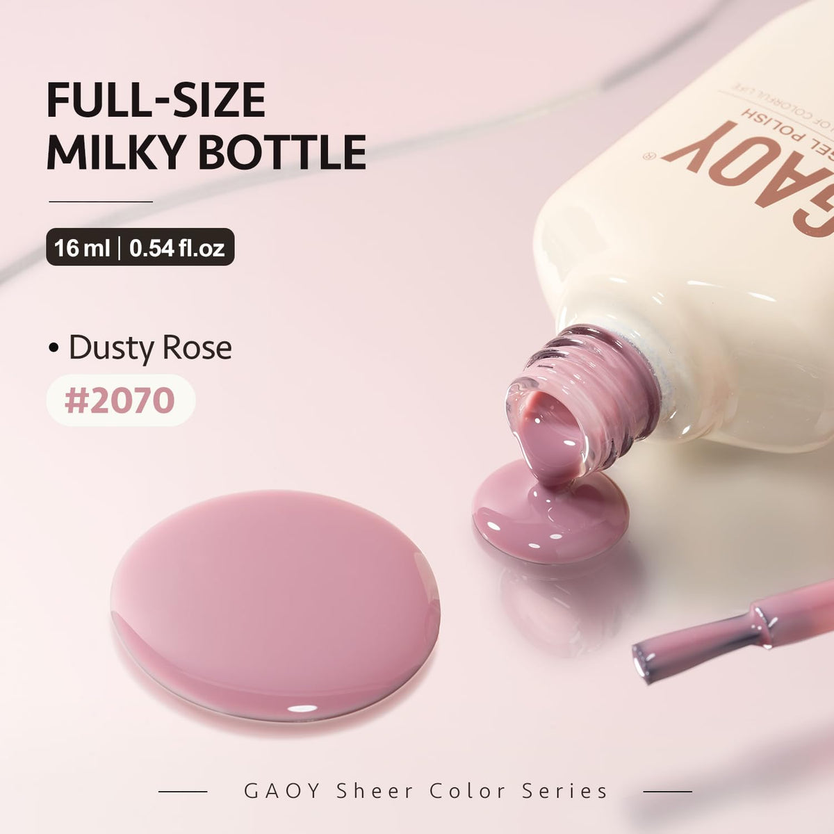 GAOY Jelly Gel Nail Polish 16ml Dusty Rose close-up of texture