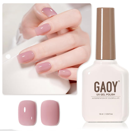 GAOY Jelly Gel Nail Polish 16ml Dusty Rose front view
