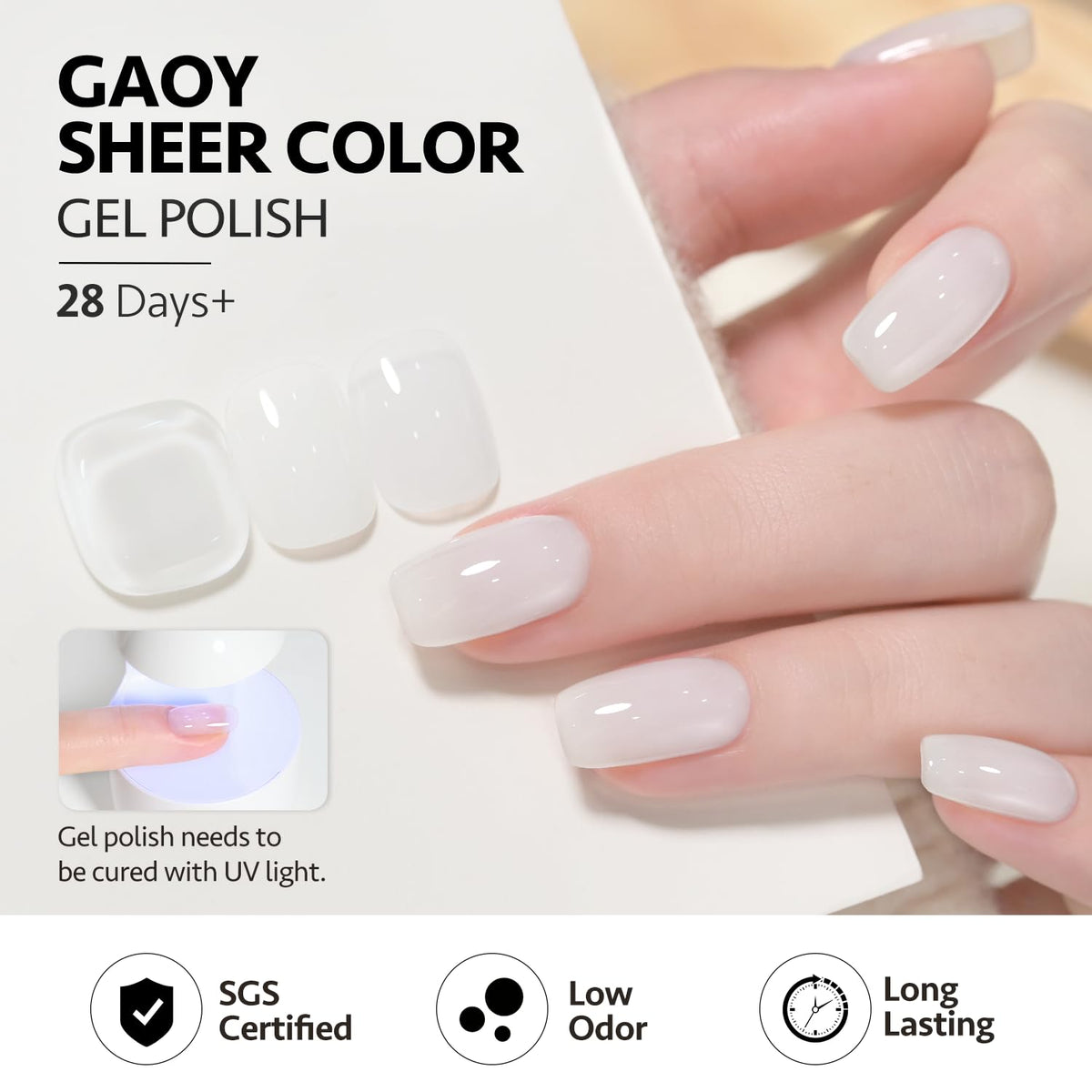 GAOY Jelly Gel Nail Polish application process
