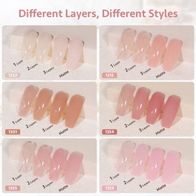 GAOY Jelly Gel Nail Polish bottles showing sheer colour range