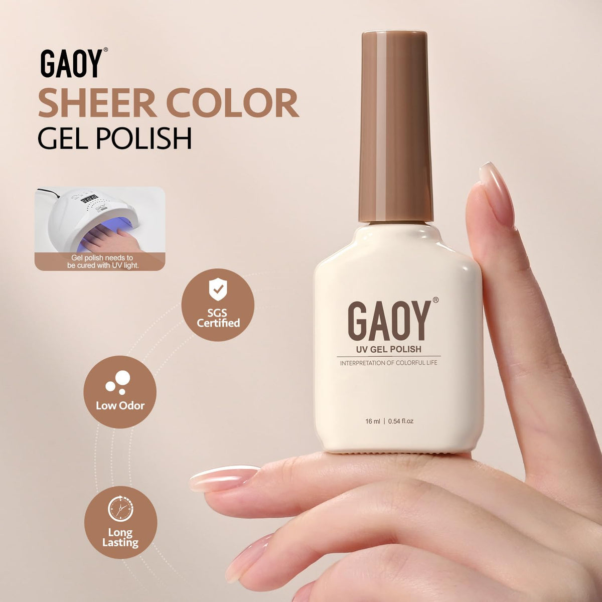 GAOY Jelly Gel Nail Polish Haute Nude packaging