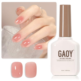 GAOY Jelly Nude Gel Nail Polish 16ml Blush Pink front view