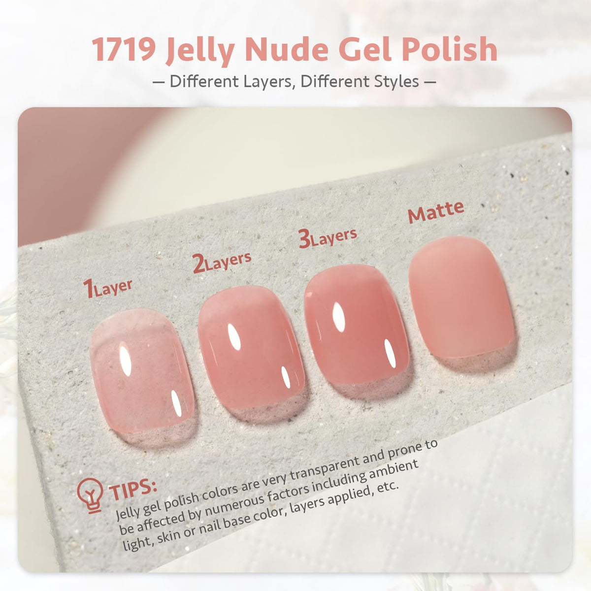 GAOY Jelly Nude Gel Nail Polish 16ml bottle with cap