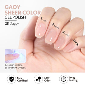 GAOY Jelly Nude Gel Nail Polish 16ml Milk Tea packaging details