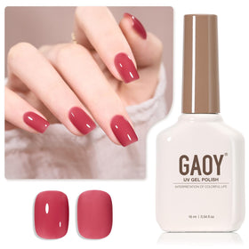 GAOY Jelly Nude Gel Nail Polish 16ml sheer pink bottle front view