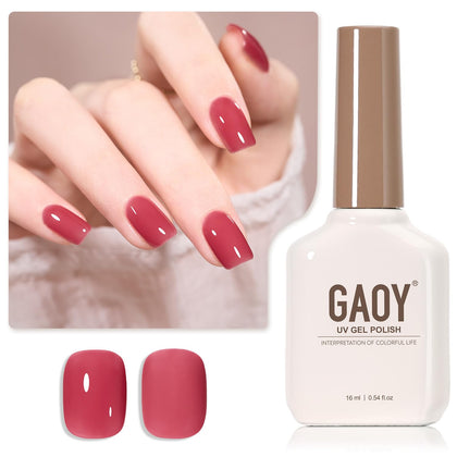 GAOY Jelly Nude Gel Nail Polish 16ml sheer pink bottle front view