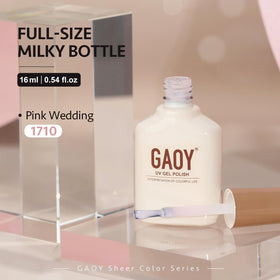 GAOY Jelly Nude Gel Nail Polish 16ml sheer pink packaging details
